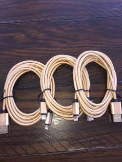 Gold iPhone chargers brand new
