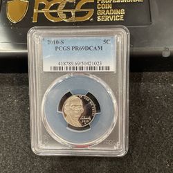 2010 S Gem Proof Jefferson Nickel Graded At PR69 With A Deep Cameo A-20