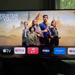 Sharp 50" Flatscreen TV With Apple TV Box