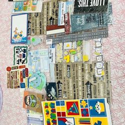 vintage stickers for scrapbooks. Some new some old some open mostly for boy theme. As is no returns make me an offer. I can’t refuse. Ple