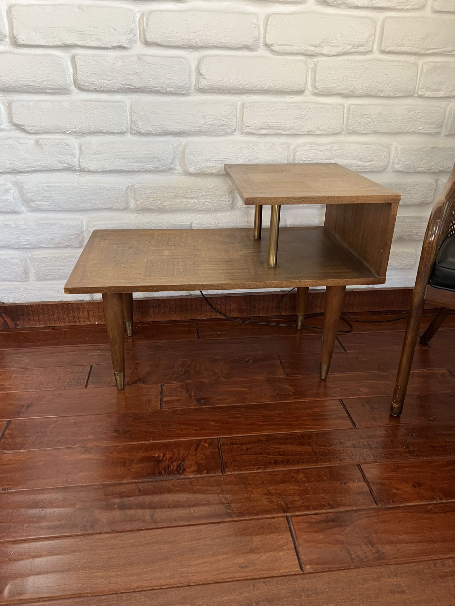 Mid Century Side End Table Brass 