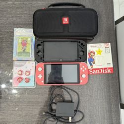 nintendo switch lite PINK bundle 256GB