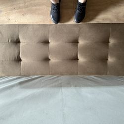 Brown Suede Bench