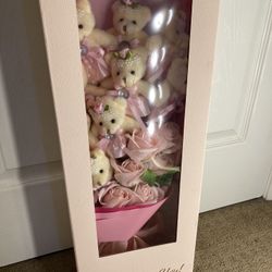 teddy flower bouquet 