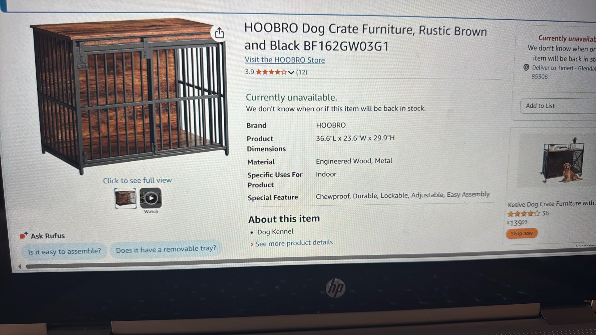 Dog Kennel / Crate Furniture