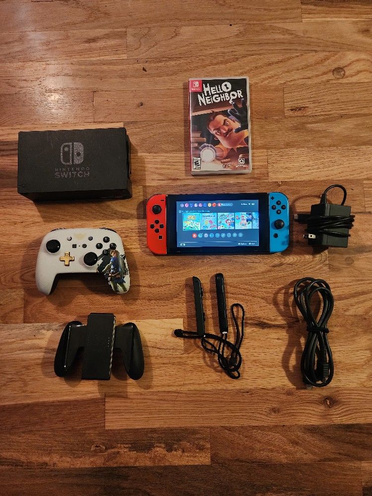 Nintendo Switch W/Accessories And Game