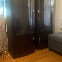 Nice Living Room Cabinet w Light The Shelves Are glass 