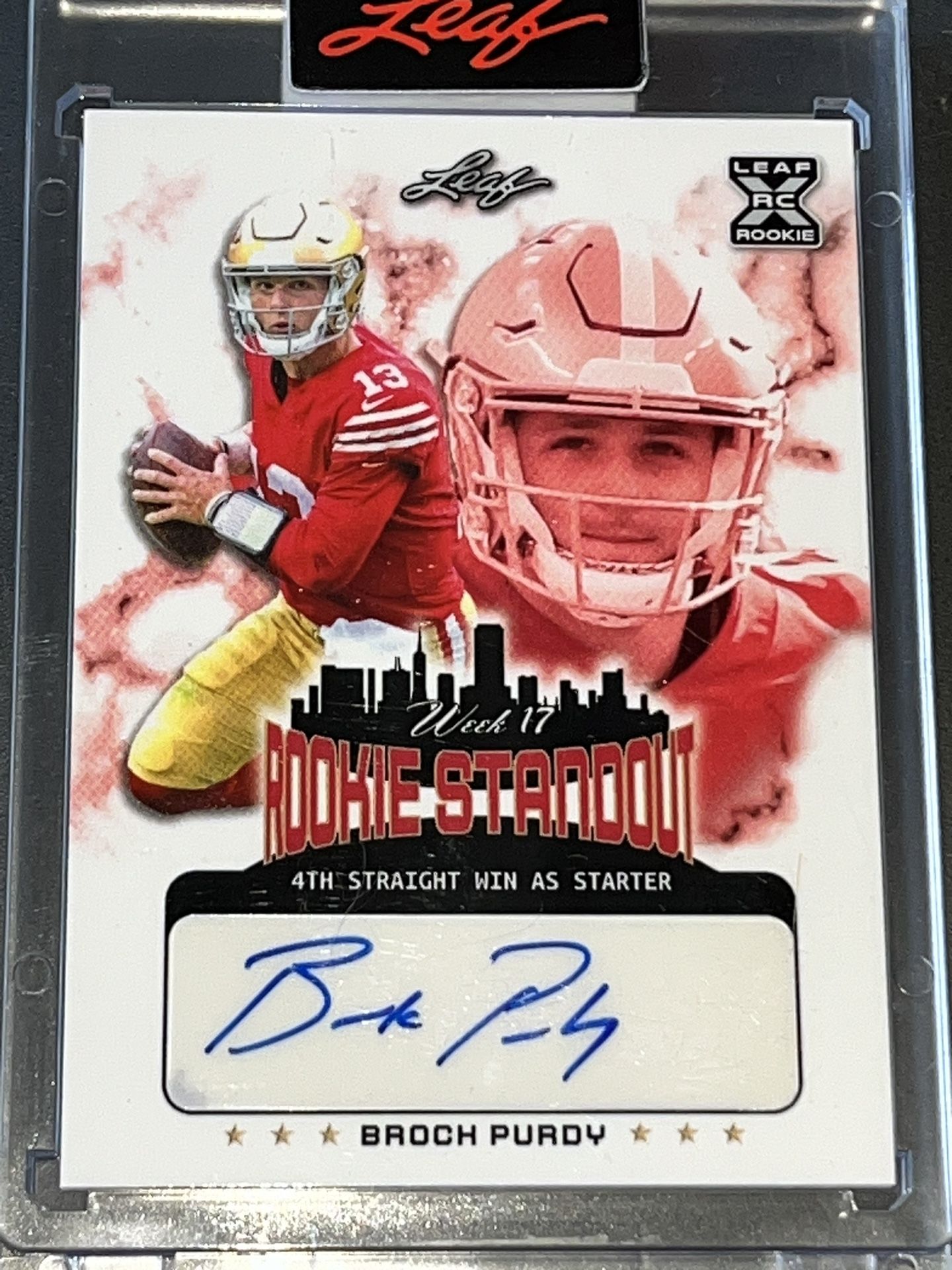 🔥🔥2022 Leaf Rookie Standout Brock On Purdy #195 RC Auto XRC San Francisco