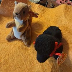Two rare Retired Ty Toys One Misprint