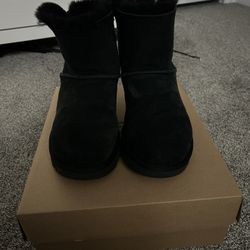 Black Ugg Bailey Bow II Size 8
