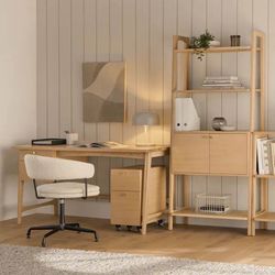 New Article Shelving Unit with Storage – Krossa White Oak – $799 Retail – Open Box – Delivery Avail