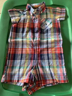 Ralph Lauren Romper 9Mo Plaid Multicolor 