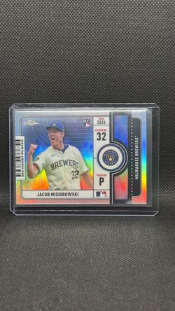 2026 Topps Chrome Jacob Misiorowski Admit One Refractor RC BTP-2 Milwaukee Brew