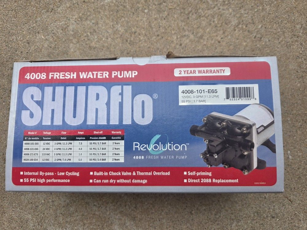 SHURflo Fresh Water Pump Rv