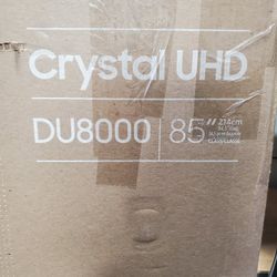 SAMSUNG 85" SMART TV LED 4K CRYSTAL CLEAR PICTURE DU8000 HUGE TV 4K HDR FANTASTIC PICTURE QUALITY GUARANTEED NEW OPEN BOX 💯🖥🔥💯🖥🔥