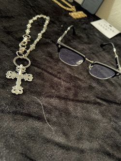Chrome Shades with jean chain