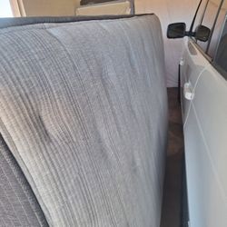 Queens Size BeautyRest Mattress With Box Springs Along With Bed Sheets
