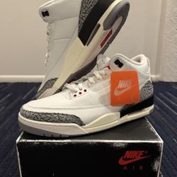 Air Jordan Retro  3 Reimagined White cement Size 12