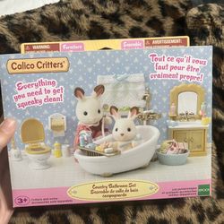 Calico Critters Country Bathroom Set, Dollhouse Furniture and Accessories