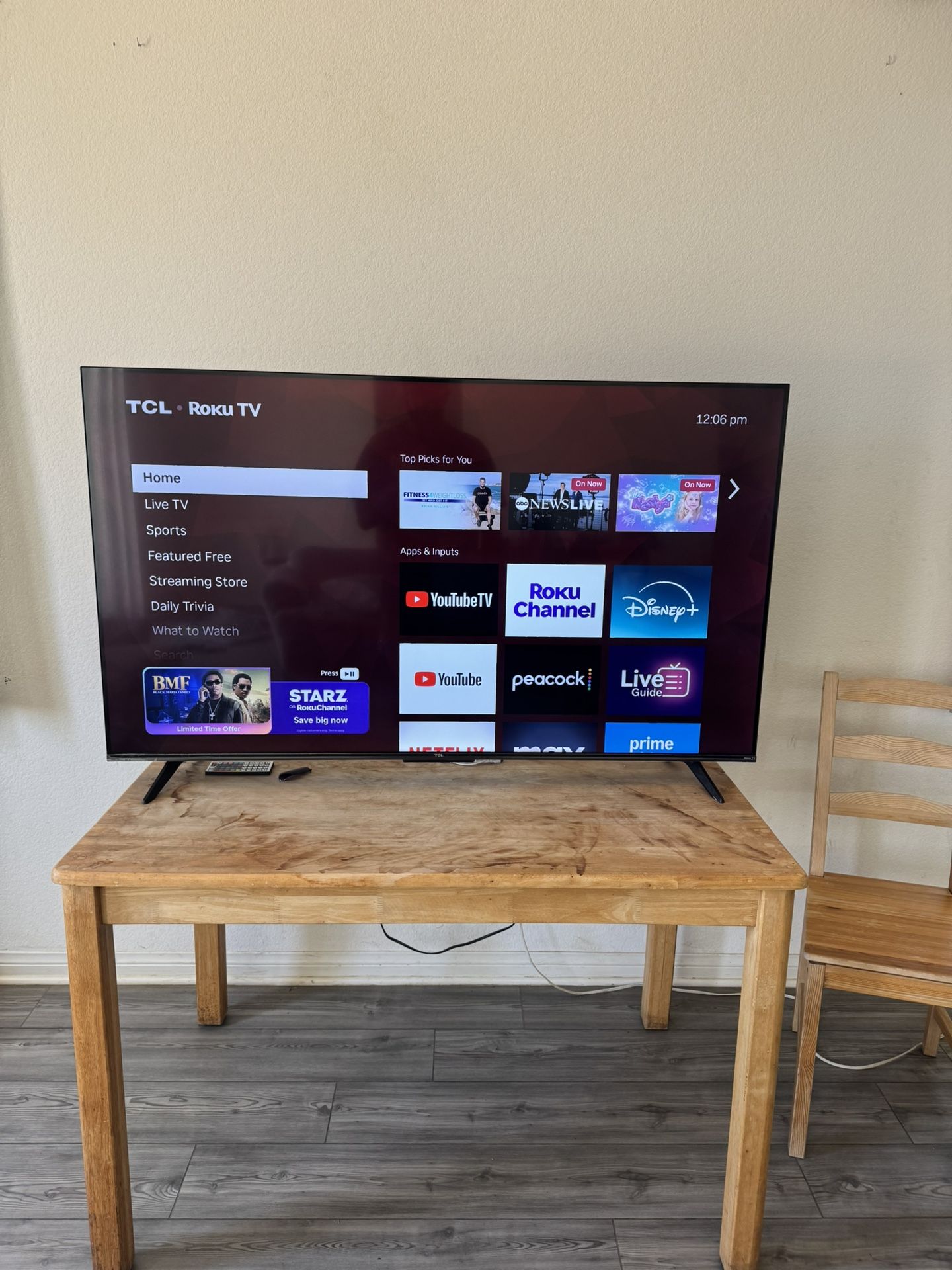TCL 55” Class S4 (55S451) 4K UHD HDR Smart TV with Roku TV