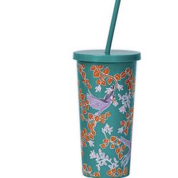 Bird Party Tumbler & Straw Kate spade new with tag