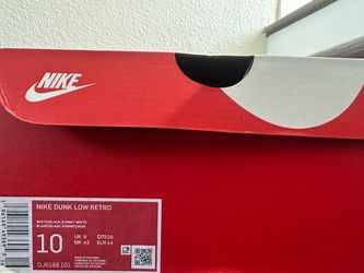 Men’s Size 10, Reverse Panda Dunk Low
