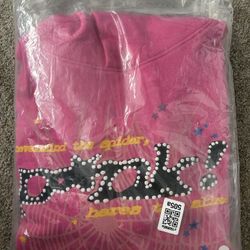 Sp5der P*NK Hoodie Pink Size Medium *NEW*