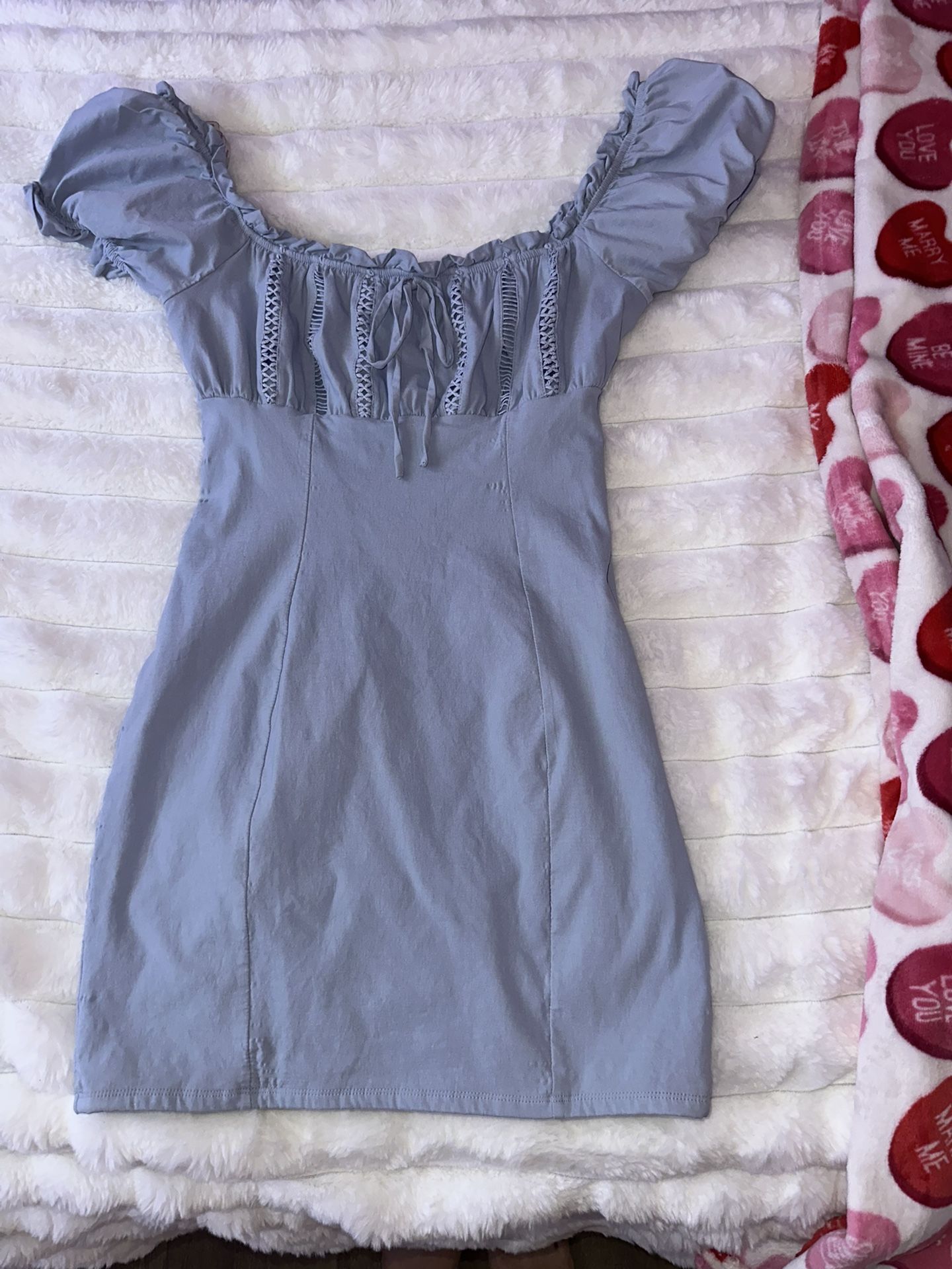 Light Blue Dress & Silk Golden Robe