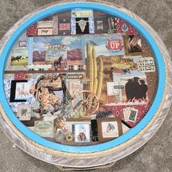 Handmade Cowboy Resin Table