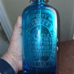 Old Glass Seltzer Bottle 