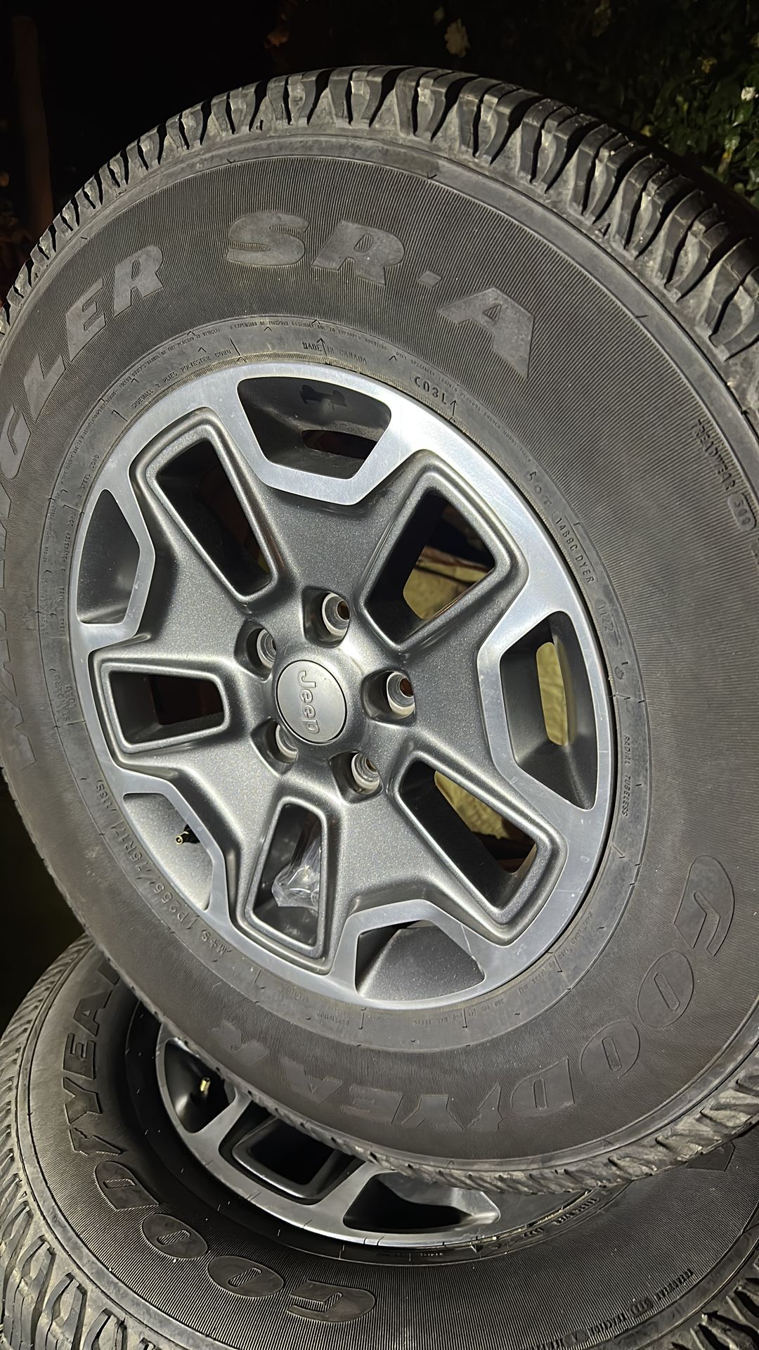 Stock jeep rims & tires for sale