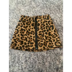 Super Cute Baby Girls Zip Up Leopard Skirt 9-12 Months
