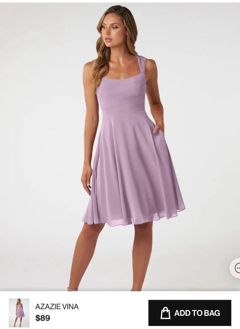 Azazie Vina Knee Length Dress Size 4