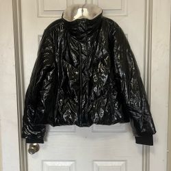 Scoop Women’s High Shine Sherpa Lined Puffer Jacket