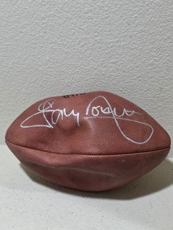 Tony Dorsett auto signed full size football HOF Dallas Cowboys COA Heisman Pitt