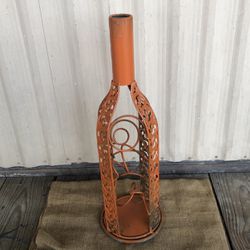 Root Beer Orange Metal Bottle Art Bottle Holder