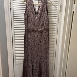 New. No Tags. David Bridal Dresses Grape Lace Color V Neck . Long Length. 