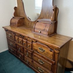 Matching Dresser  With Mirror And Headboard