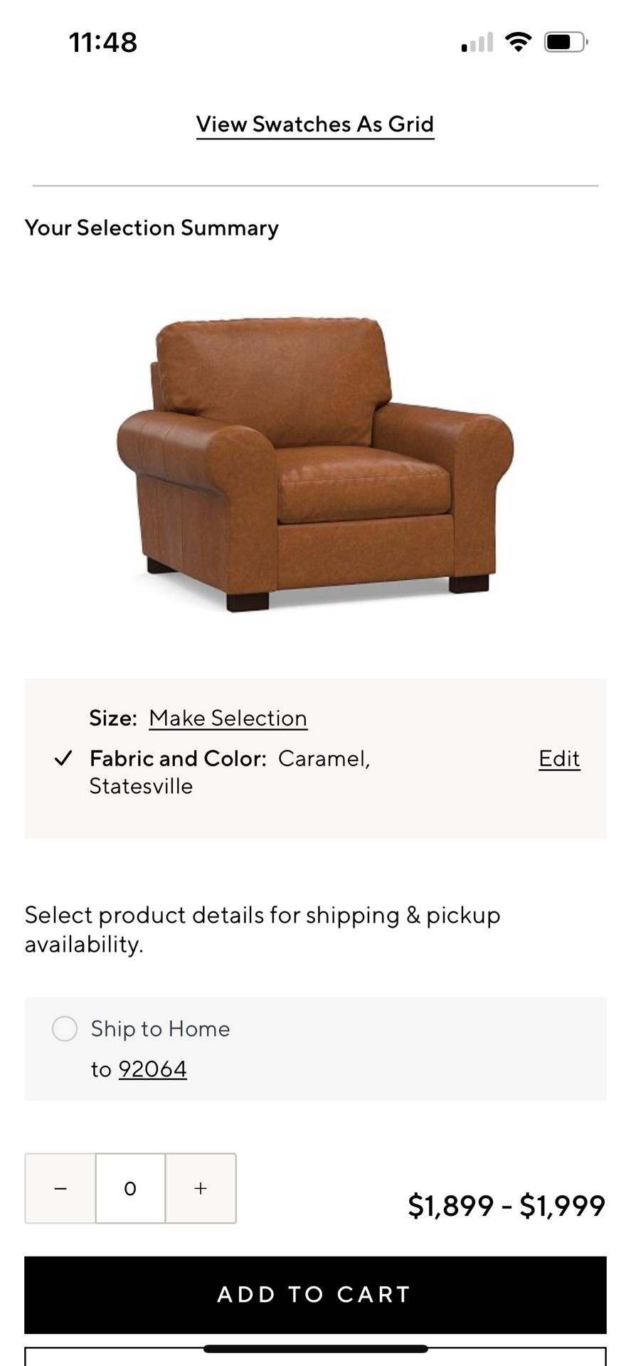 Pottery Barn Turner couch And Arm Chair