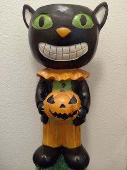 Halloween Cat Greeter Vintage Style