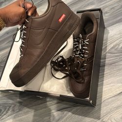 Brown Supreme Forces Size 11 $100