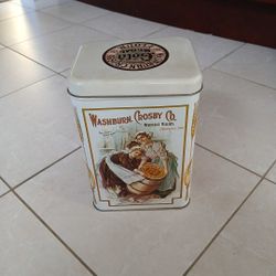 Vintage Washburn Crosby Co. Gold Metal Flour Collectible Tin