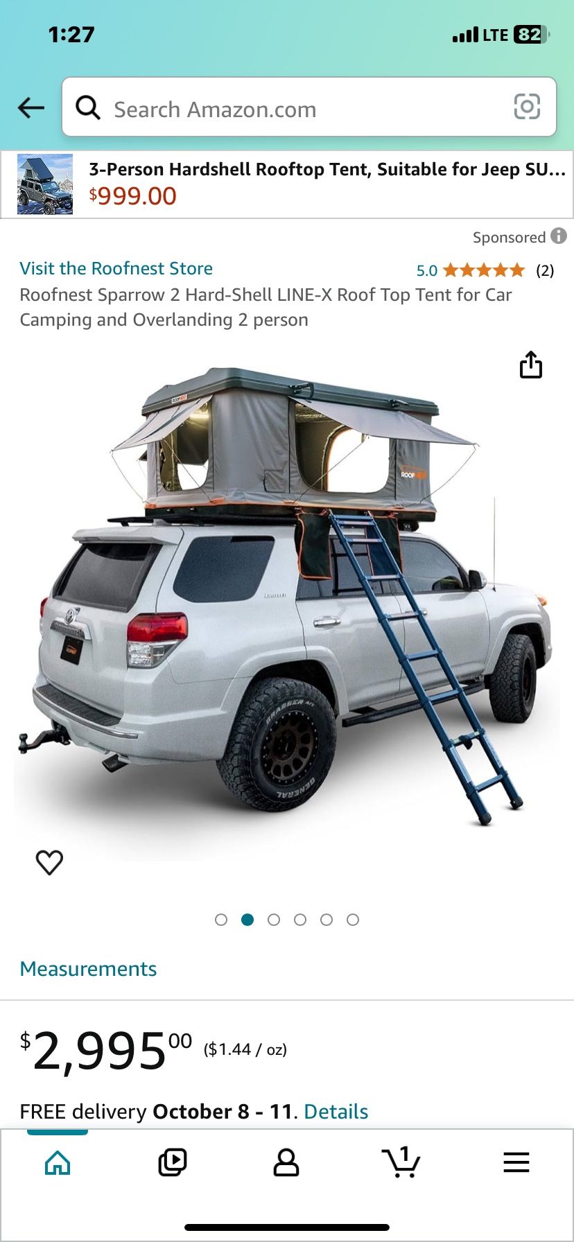 RoofNest Pop Up Tent