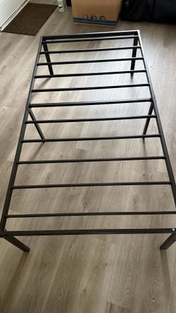 Twin bed frame and mattress