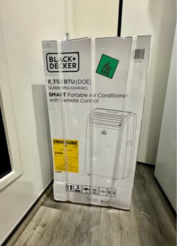 BLACK+DECKER 12,000 BTU (ASHRAE) / 8,350 BTU (DOE) Smart Portable Air Conditioner – New Seal