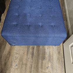 BLUE STORAGE OTTOMAN