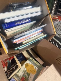 Boxes of books/ dvds