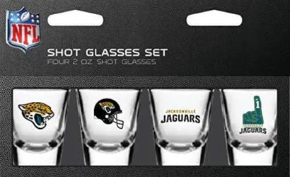 NFL Jacksonville Jaguars Shot Glass SET 4 GLASS