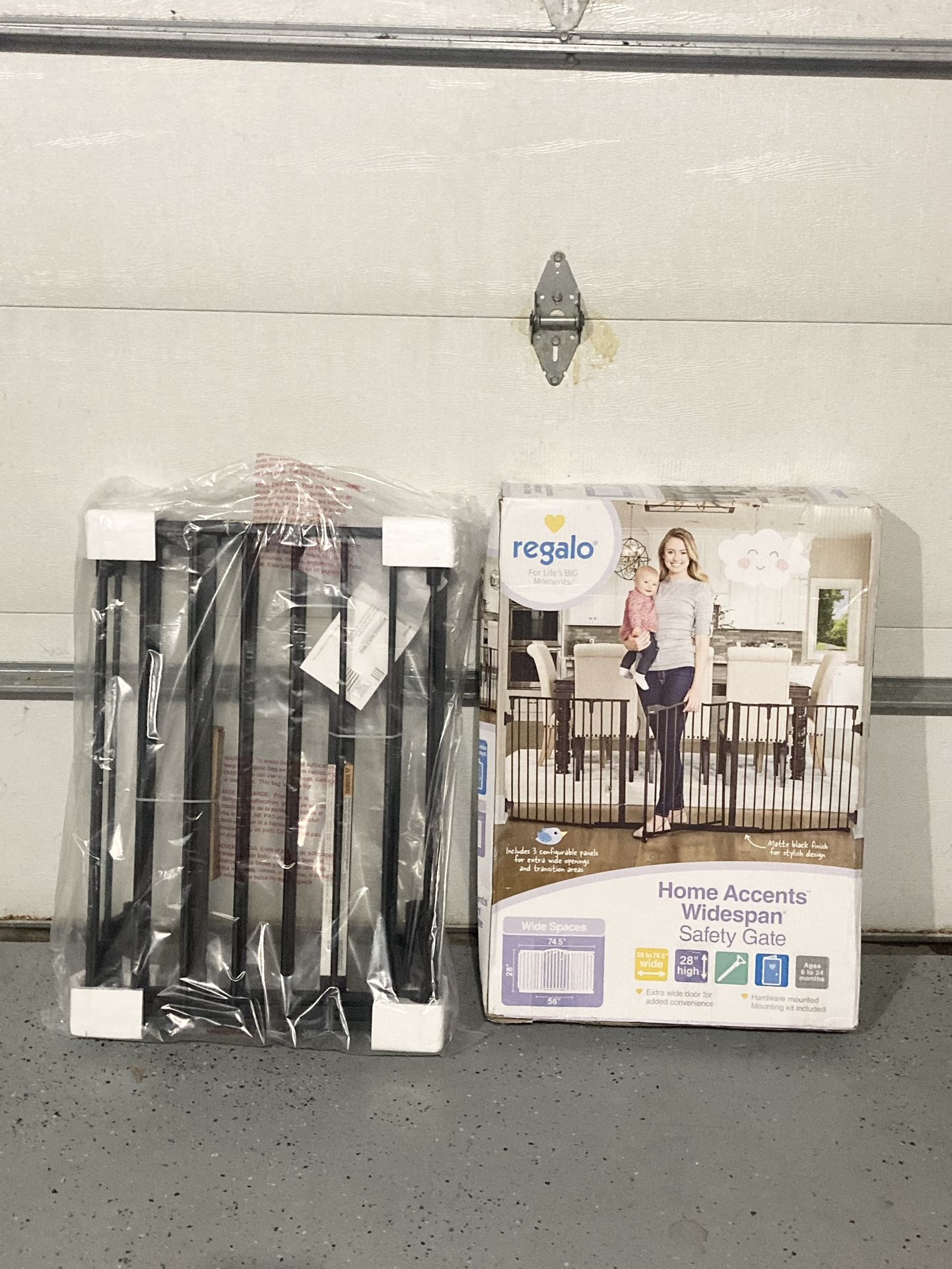 56-74” Regalo gate (new )- 28” height