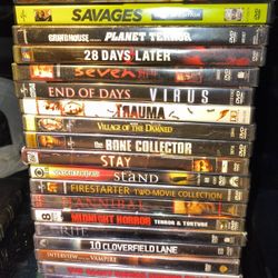 Set Of 21 Horror DVDs 